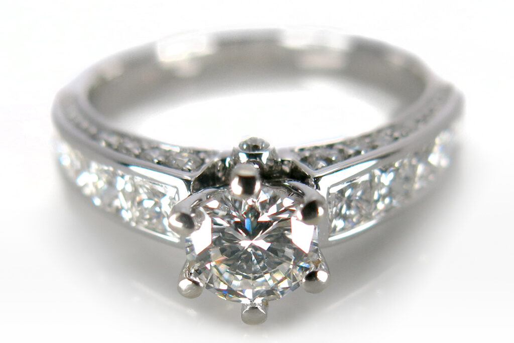 Brillantring 0,50 ct F/vvs1+ 28 Diamanten DPL Gutachten Weißgold [BRORS 11927]