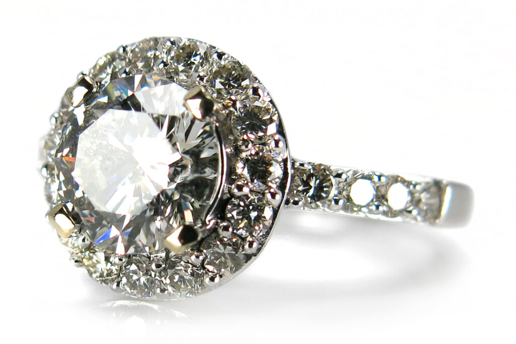 Ring Brillant 1,25 ct Brillanten 0,61 ct Weißgold DPL Gutachten [BRORS 12468]