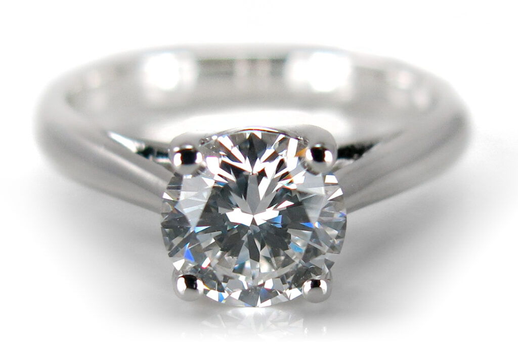 Brillantring Einkaräter RIVER 1,0ct/D/vvs2 mit DPL Gutachten [BRORS 12949]