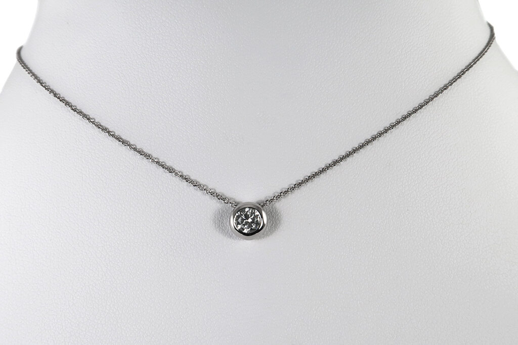 Solitär Anhänger Brillant 0,33ct G/si2 750 Weißgold IGI Gutachten [BRORS 18787]