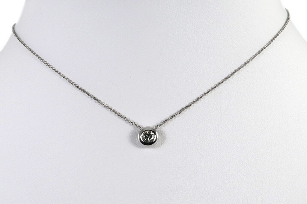 Solitär Anhänger Brillant 0,21ct K/si1 750 Weißgold IGI Gutachten [BRORS 18788]
