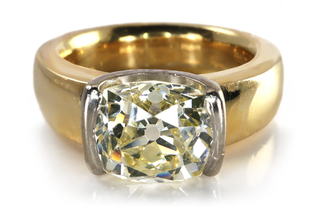 Ring Diamant 3,0 ct S-T/ VS2 750 Weißgold Gelbgold IGI Gutachten [BRORS 19013]