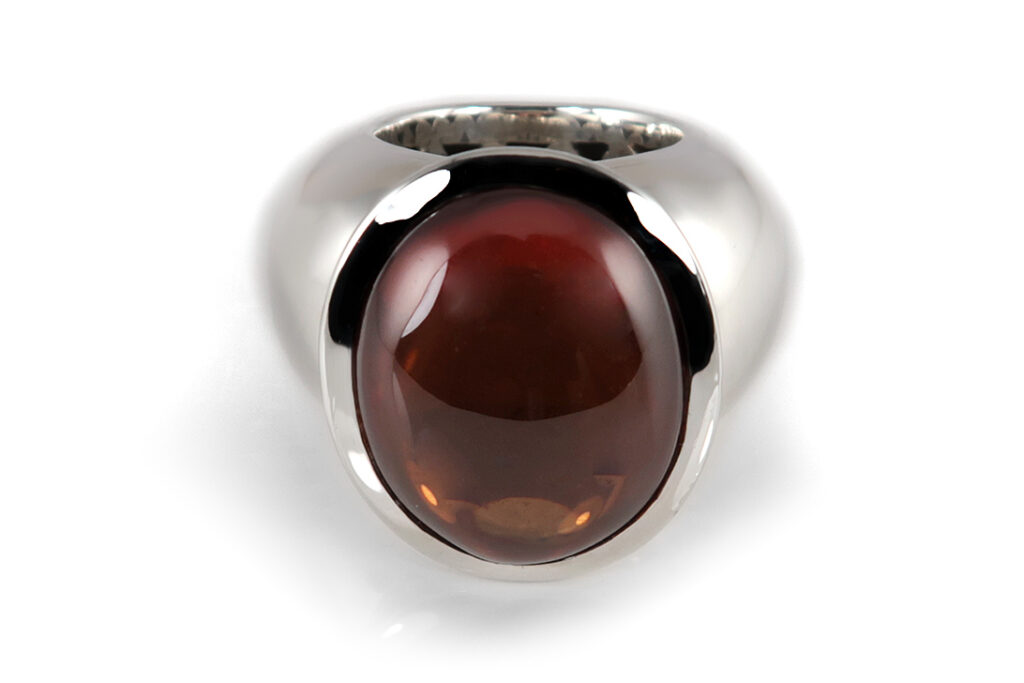 Hertl Ring Citrin 925 Silber ca 44,6 g Größe 54 [BRORS 18923]