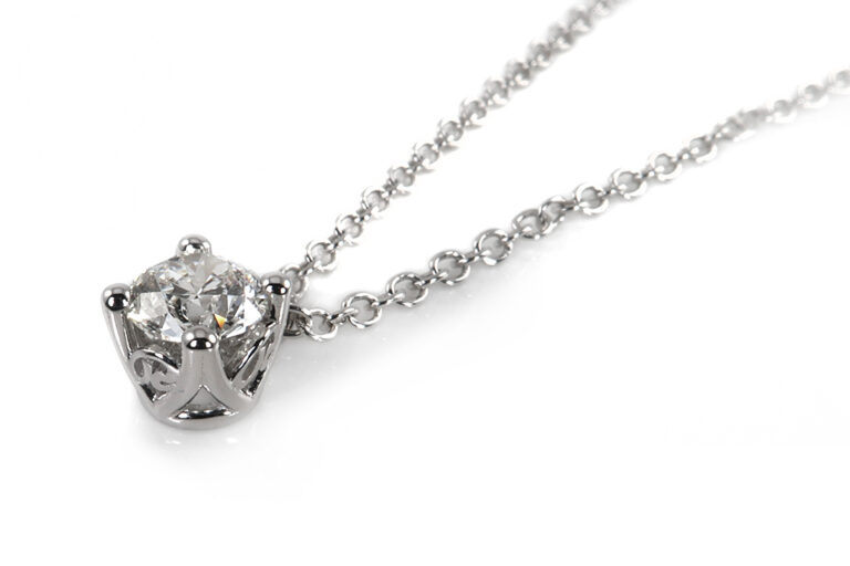 Juwelier Rüschenbeck Solitär Collier Brillant G/vs GIA Gutachten [BRORS 18991]