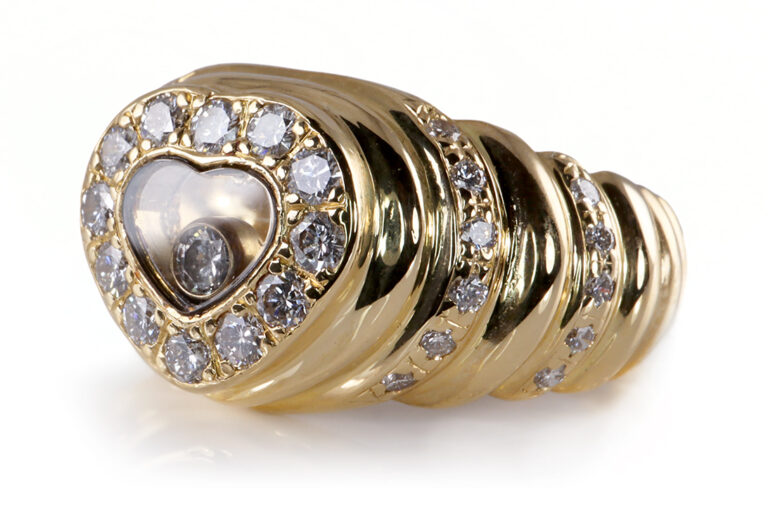 Ring Chopard Happy Diamonds Herz 37 Brillanten 750 Gelbgold [BRORS 19116]