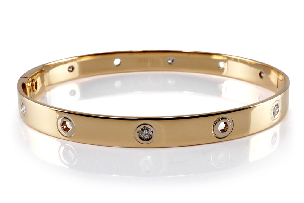 Rarität Vintage Cartier Love Sechskant Armreif Billanten 1970-1975 [BRORS 19190]
