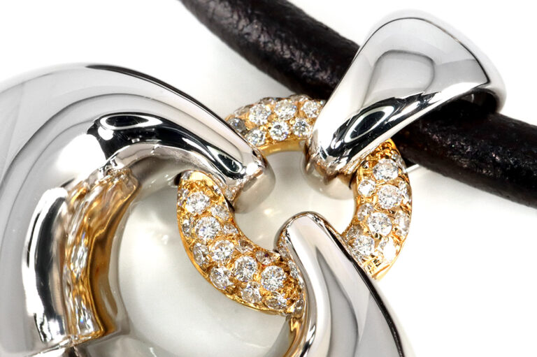 Bvlgari Doppio Cuore Vintage Collier Anhänger Herz 37 Brillanten [BRORS 19430]