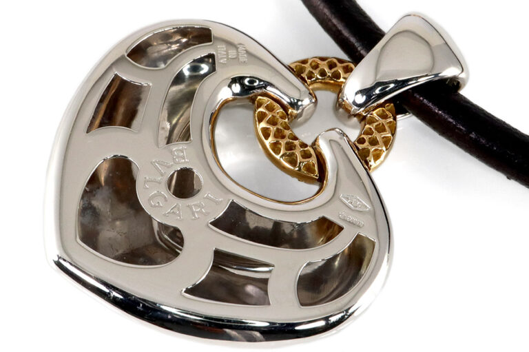 Bvlgari Doppio Cuore Vintage Collier Anhänger Herz 37 Brillanten [BRORS 19430]