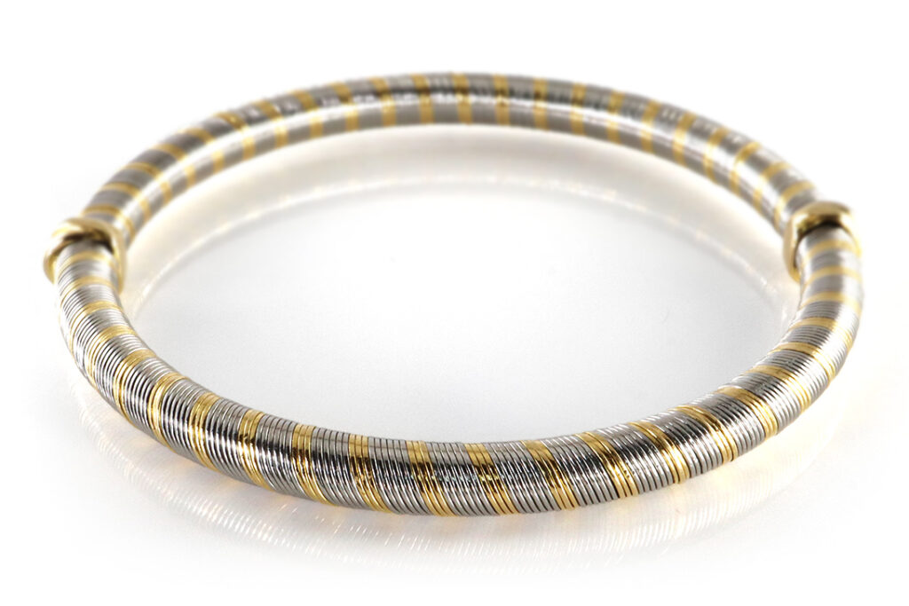 Vintage Cartier Trinity Armreif Tricolor Gelbgold Stahl 1980-1985 [BRORS 19496]