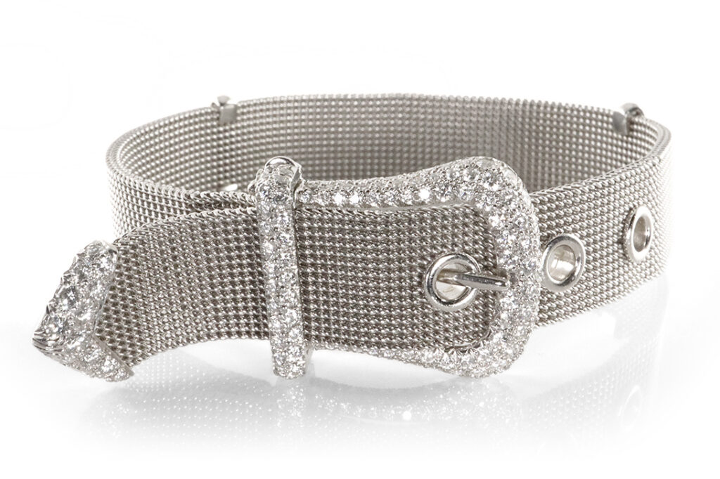 Tiffany & Co Belt Buckle Armband 950 Platin Brillanten ca. 3,0 ct [BRORS 19580]