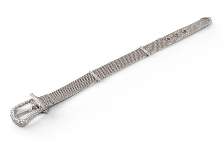 Tiffany & Co Belt Buckle Armband 950 Platin Brillanten ca. 3,0 ct [BRORS 19580]