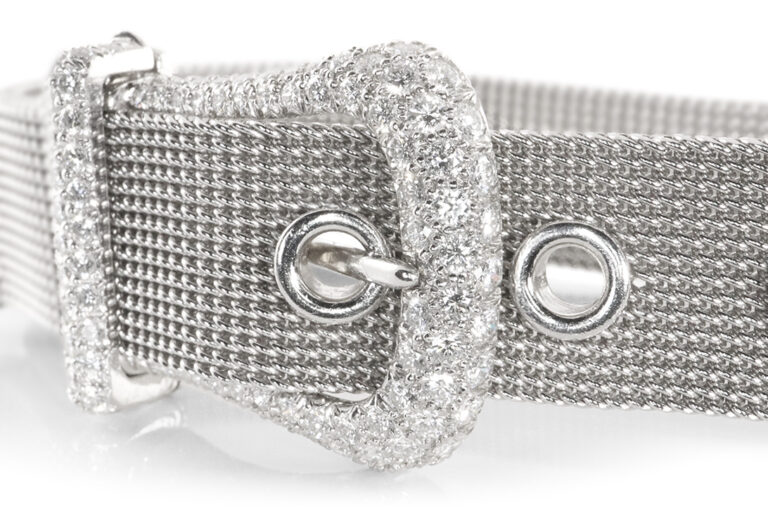 Tiffany & Co Belt Buckle Armband 950 Platin Brillanten ca. 3,0 ct [BRORS 19580]