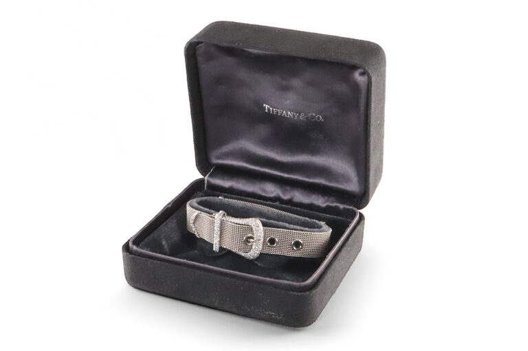 Tiffany & Co Belt Buckle Armband 950 Platin Brillanten ca. 3,0 ct [BRORS 19580]