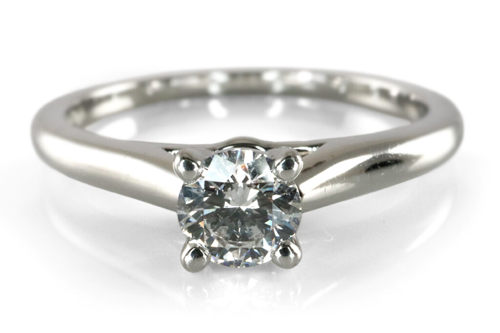 Cartier Solitär Ring Verlobungsring River/VVS2 950 Platin Gr 49 [BRORS 19702]