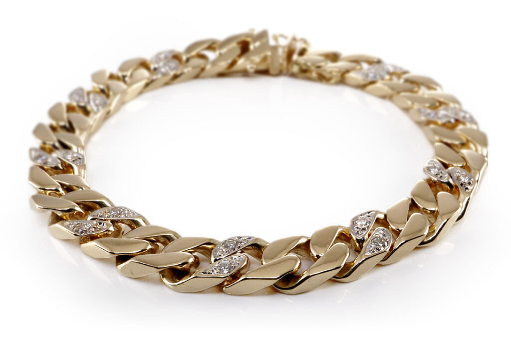 Panzerarmband Armband WEMPE 18 Brillanten ca. 0,5 ct 585 Gold [BRORS 19824]