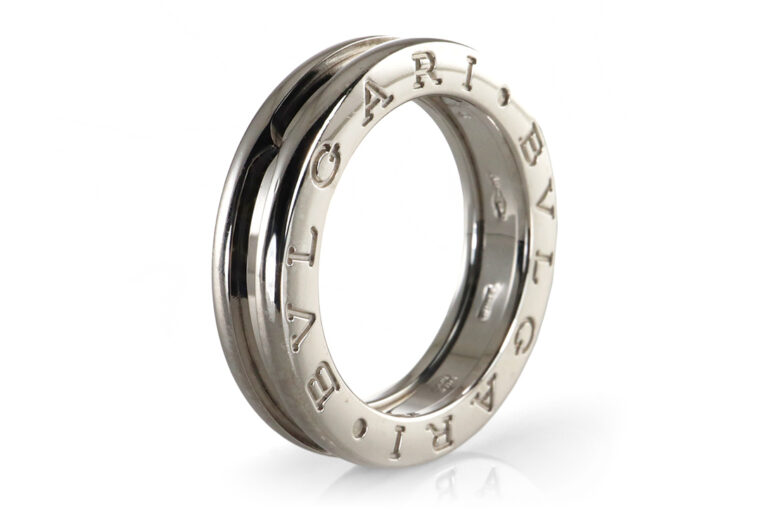 Bvlgari B. Zero 1 Ring 750 Weißgold Gr 50 mit Box [BRORS 19877]