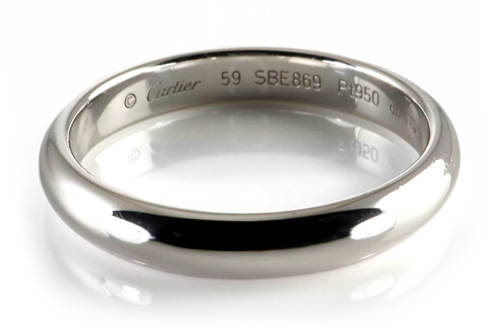 Cartier klassischer Ring Bandring 950 Platin Gr 59 [BRORS 19897]