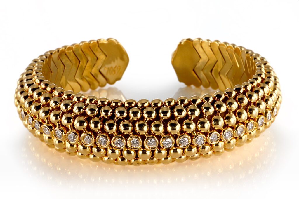 Armreif Armspange WEMPE 21 Brillanten TW/VVS 750 Gold Gelbgold [BRORS 20045]