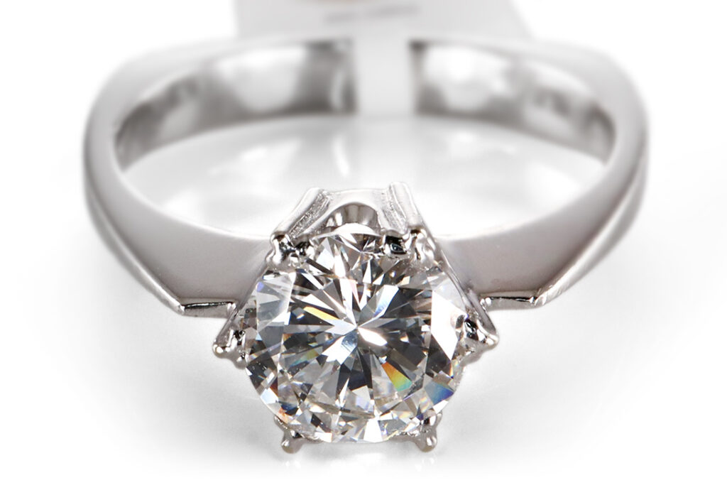 Ring Brillant 1,1 ct RIVER / VVS 750 Weißgold IGI Gutachten Gr.54 [BRORS 20098]