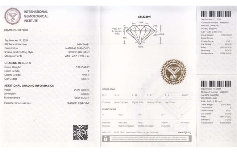 Ohrringe 2 Brillanten 0,78 ct +40 Brillanten 0,26 ct 750 Gold IGI [BRORS 20117]