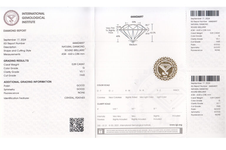 Ohrringe 2 Brillanten 0,78 ct +40 Brillanten 0,26 ct 750 Gold IGI [BRORS 20117]