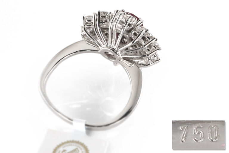 Ring Rubin ca 1,7 ct. Diamanten ca 1,75 ct. Gold IGI [BRORS 20128]