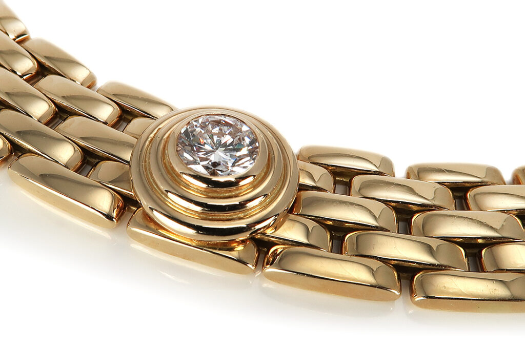 Cartier Panthere Collier Brillant ca 1,2 ct 750 Gelbgold ca 138,3g [BRORS 17157]