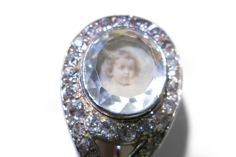Antike Trauerbrosche ca.5 ct! Hofjuwelier Robert Koch (1854-1902) [BRORS 17265]