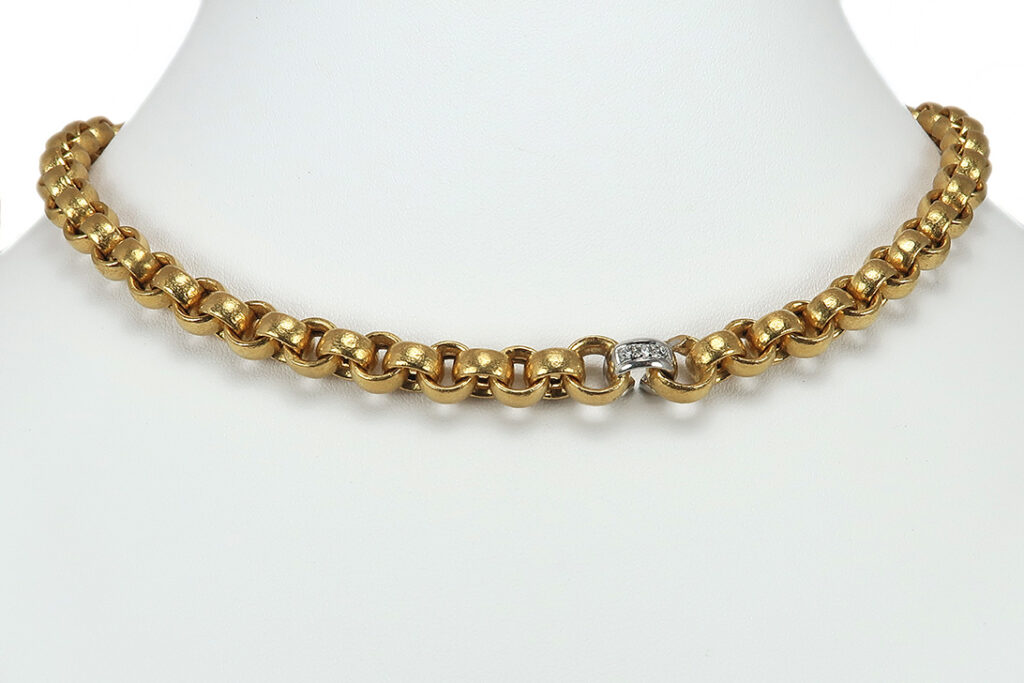 Hofacker Kette Brillanten G/VVS 999 Gelbgold 950 Platin ca 122,8 g [BRORS 17576]