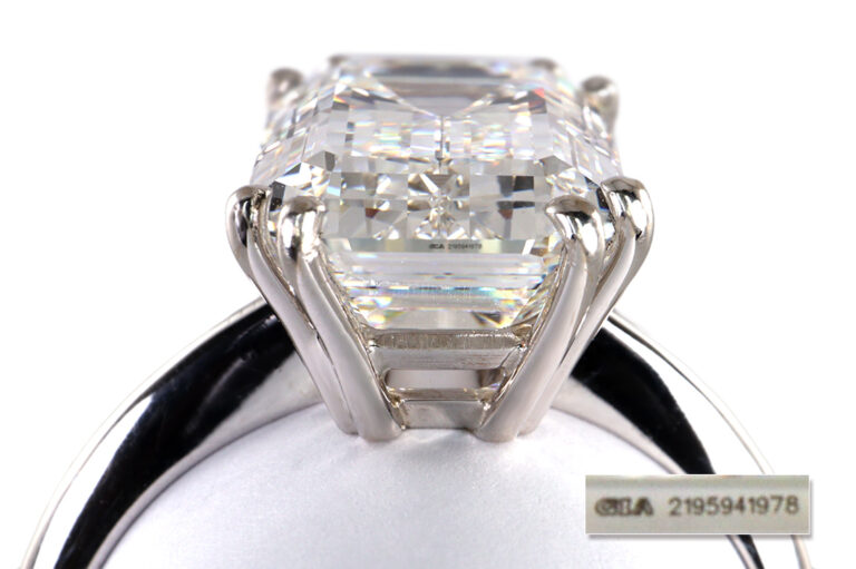 Diamant Ring 5 Karat Smaragdschliff River GIA + HRD Gutachten [BRORS 17962]