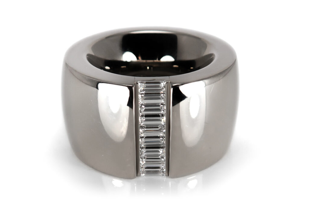 Schubart Ring Diamanten insg 1,32ct G/IF 750 Graugold/Platin [BRORS 18341]