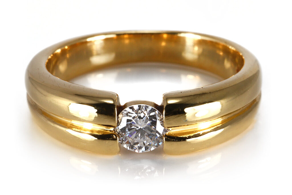 CHRIST Ring Solitär Brillant G/SI 585 Gelbgold Gr.52 [BRORS 18667]