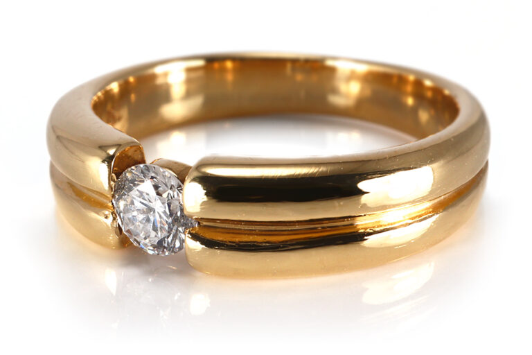 CHRIST Ring Solitär Brillant G/SI 585 Gelbgold Gr.52 [BRORS 18667]