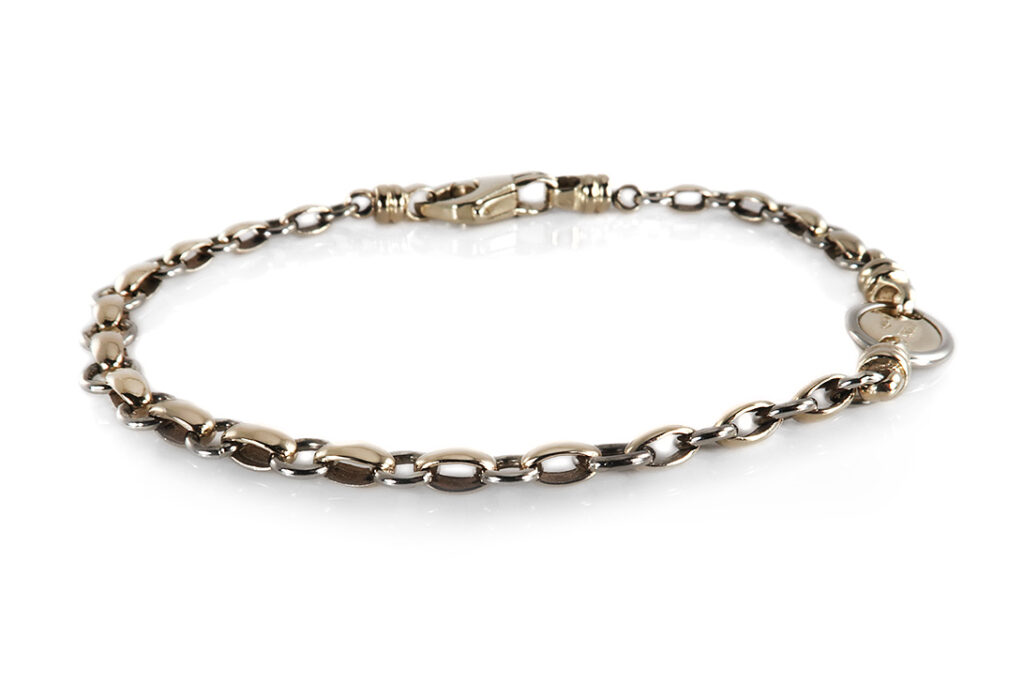 Kuck Goldarmband Armband 585 Gelbgold Weißgold [BRORS 18808]