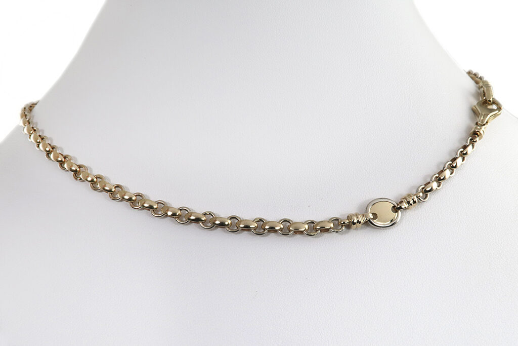 Kuck Goldkette Kette 585 Gelbgold Weißgold 50 cm [BRORS 18809]
