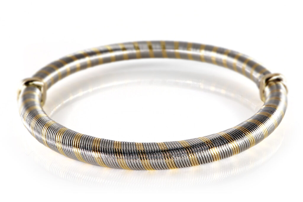Vintage Cartier Trinity Armreif Tricolor Gelbgold Stahl 1980-1985 [BRORS 19199]