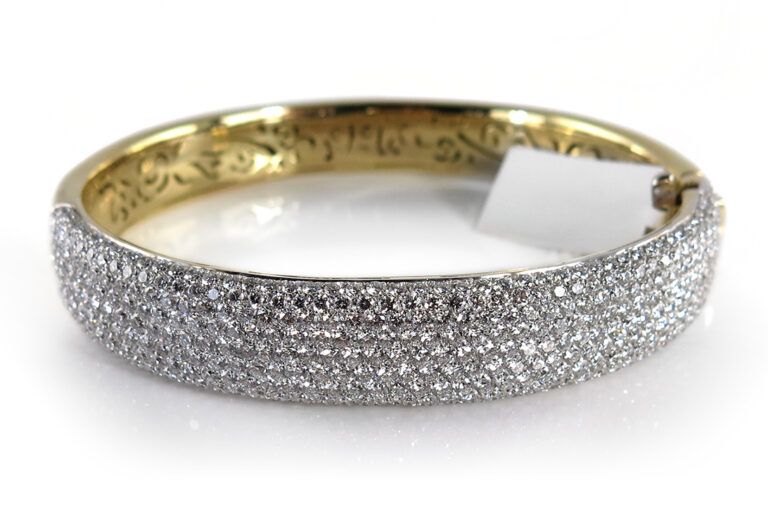 Armreif 430 Brillanten ca. 8,0 ct River - F / VS-SI 750 Gelbgold [BRORS 19555]