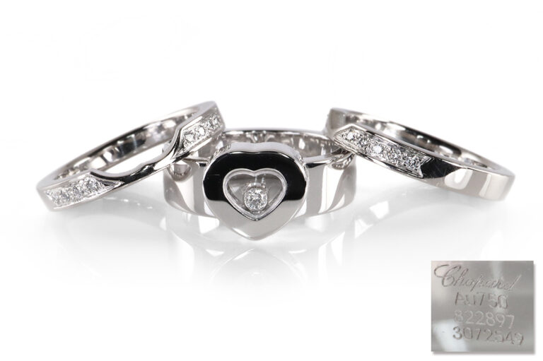 Ring Chopard Happy Diamonds Herz + 2 Vorsteckringe 750 Weißgold [BRORS 19672]