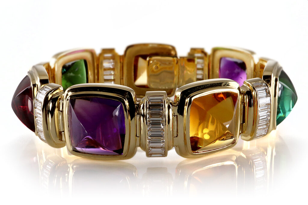 Armband *Multicolor* 7 Farbsteine 63,5 ct 57 Diamanten 6,7 ct IGI [BRORS 20075]