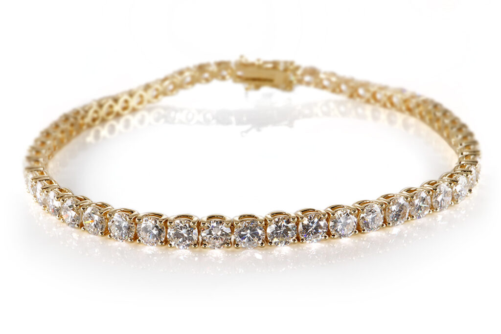 Armband * UNISEX * 53 Brillanten 10,6 ct E-F 750 Gold IGI L. 21cm [BRORS 20155]