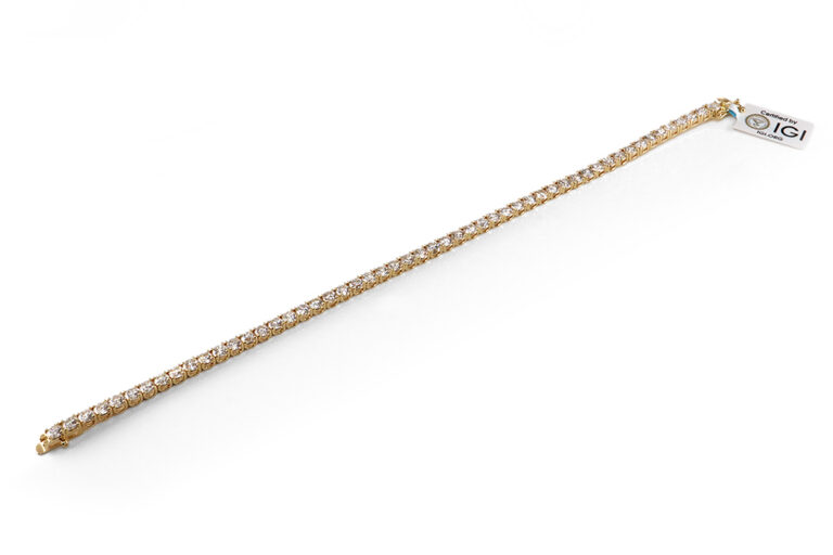 Armband * UNISEX * 53 Brillanten 10,6 ct E-F 750 Gold IGI L. 21cm [BRORS 20155]