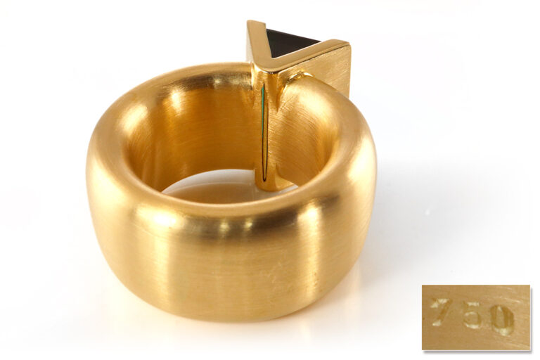 Ring mit Turmalin ca 10 ct Deep Bluish Green + IGI Gutachten Gr. 63[BRORS 20203]