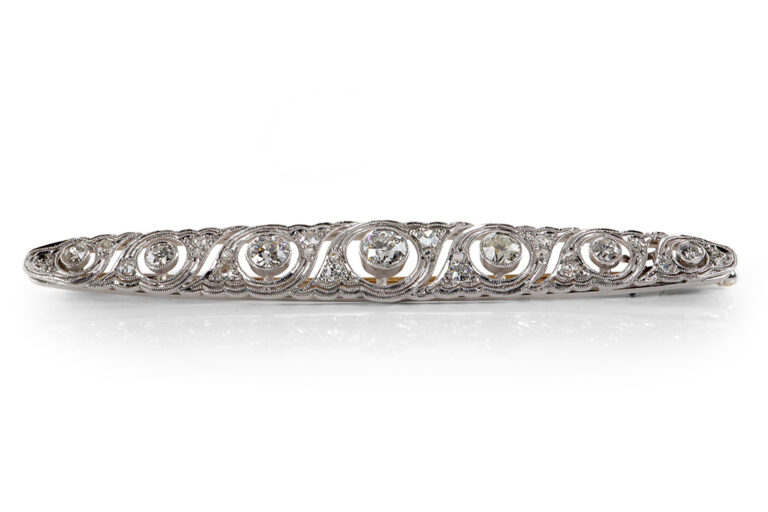 Staab Brosche 29 Diamanten insg. ca. 1,55 ct 750 Gold IGI Gutachten[BRORS 20204]