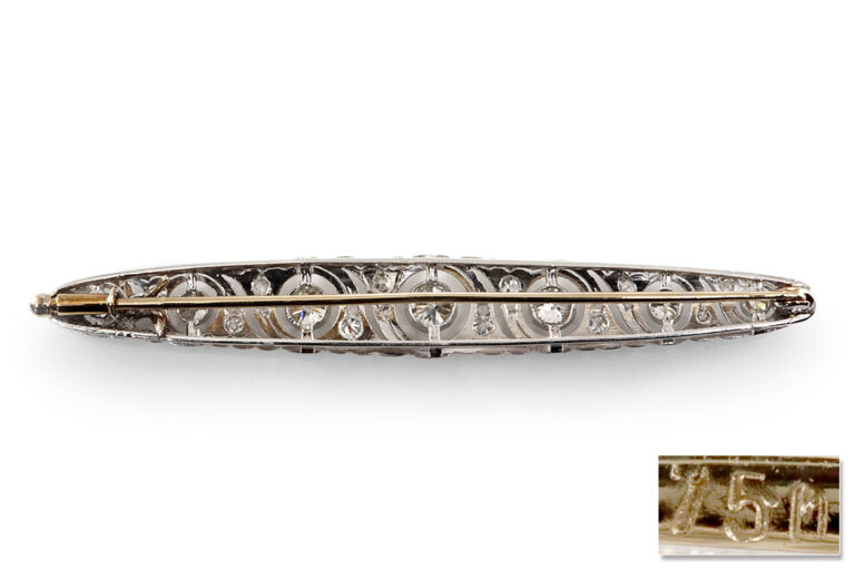 Staab Brosche 29 Diamanten insg. ca. 1,55 ct 750 Gold IGI Gutachten[BRORS 20204]