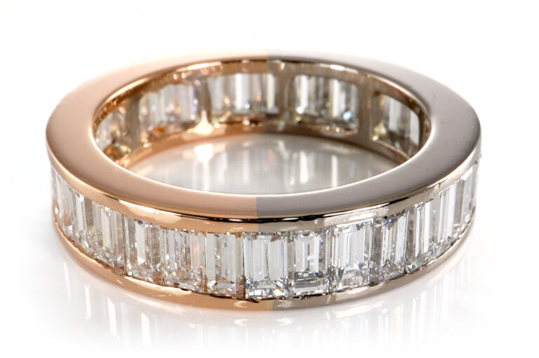 Memory Ring 33 Diamanten ca. 4,4 ct E-F-G/VS-SI 750 Gr. 56 IGI [BRORS 20206]