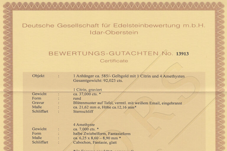Antikes Schmuckset ca 150 Jahre Citrin Amethyst 146 Karat Gelbgold [BRORS 12015]