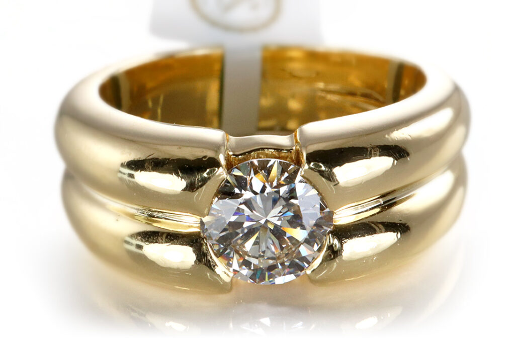 Ring Solitär 1 Brillant 1,15 ct F-G/VS2 750 Gold IGI Gr.60 [BRORS 20232]