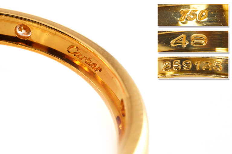 Cartier Ring Constellation 15 Billanten TW/IF 750 Gelbgold Gr 49 [BRORS 20236]
