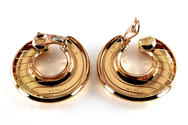 Cartier Ohrclipse * Neptune Hoops * 750 Gelbgold ca. 48,0 g [BRORS 20243]