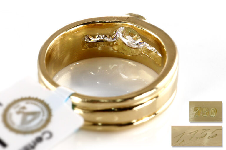 Ring Brillant 1,15 ct E-F/VS + 4 Brillanten 0,45 ct E-F / VS IGI [BRORS 20250]